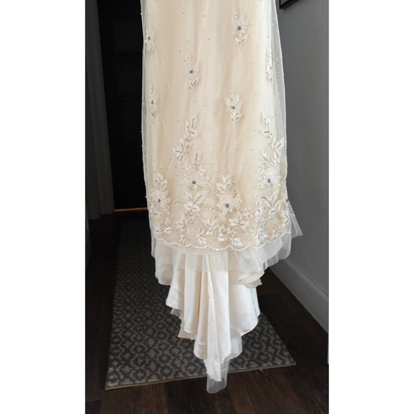 Collette Dinnigan Wedding Gown Small Ivory Beaded Sequin Bridal Dress Y2K VTG - Picture 5 of 16